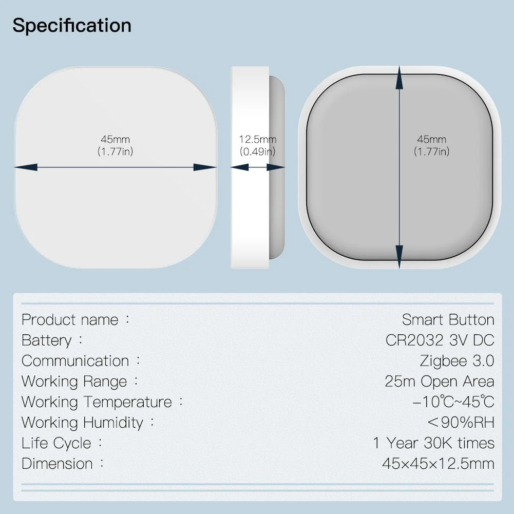 ZigBee IP55 Waterproof Smart Button Scene Switch & Wireless Remote Dimmer - Image 6