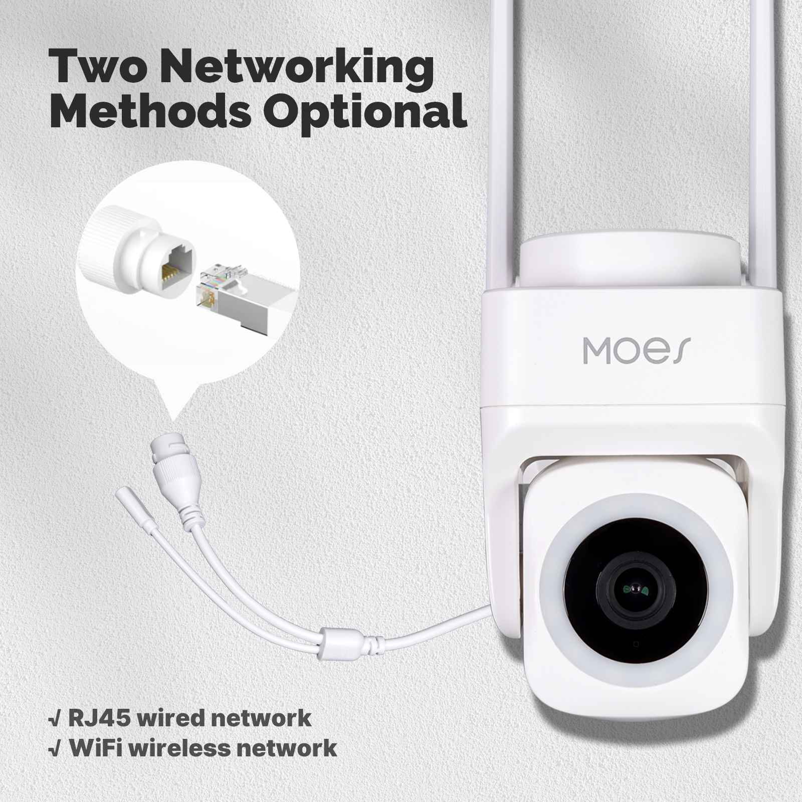 WiFi 3MP Smart Outdoor Security Camera RJ45 Network IP65 Waterproof EU Standard - Image 3