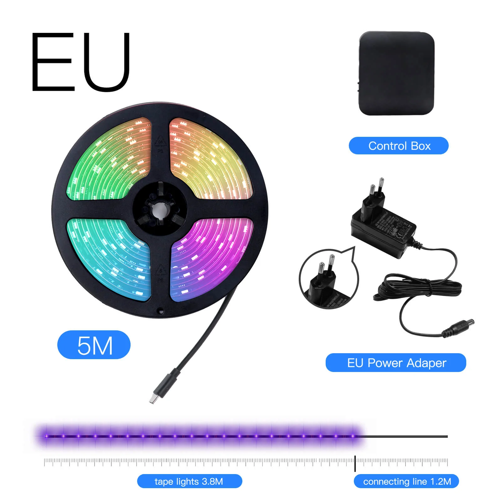 MOES Smart WiFi Ambient Lighting TV Backlight 4K HDMI 2.0 Sync Box LED Light Strip Music - Image 10