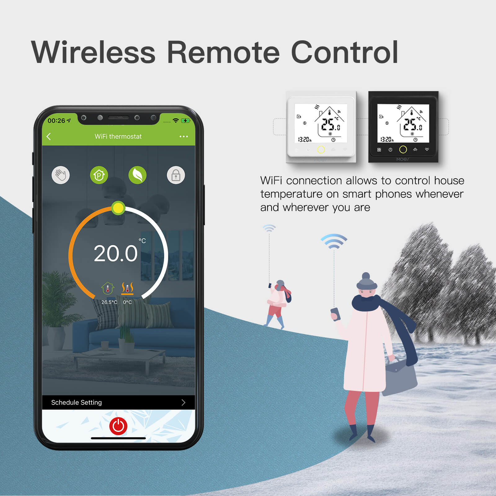 WiFi Smart Thermostat Temperature Controller Water Floor/Electric Heating Water/Gas Boiler LCD Touch Screen BHT 002 - Image 6