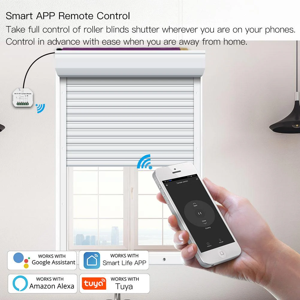 WiFi DIY RF433 Smart Curtain Switch Module for Electric Motorized Roller Blinds Shutter Motor - Image 5