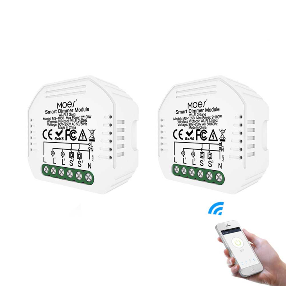 WiFi 2 Gang Dimmer Switch  Module DIY Smart  Light LED Dimmable Interruptor Relay - Image 11