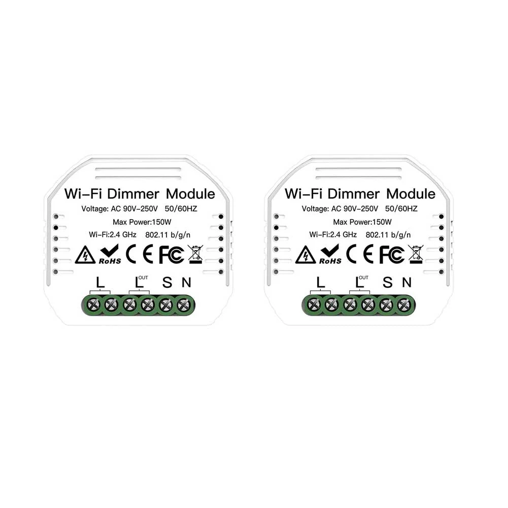 WiFi 2 Gang Dimmer Switch  Module DIY Smart  Light LED Dimmable Interruptor Relay - Image 14