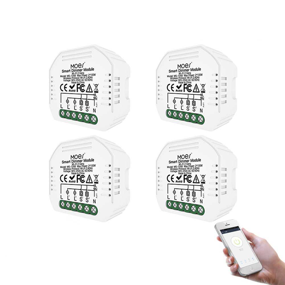 WiFi 2 Gang Dimmer Switch  Module DIY Smart  Light LED Dimmable Interruptor Relay - Image 16