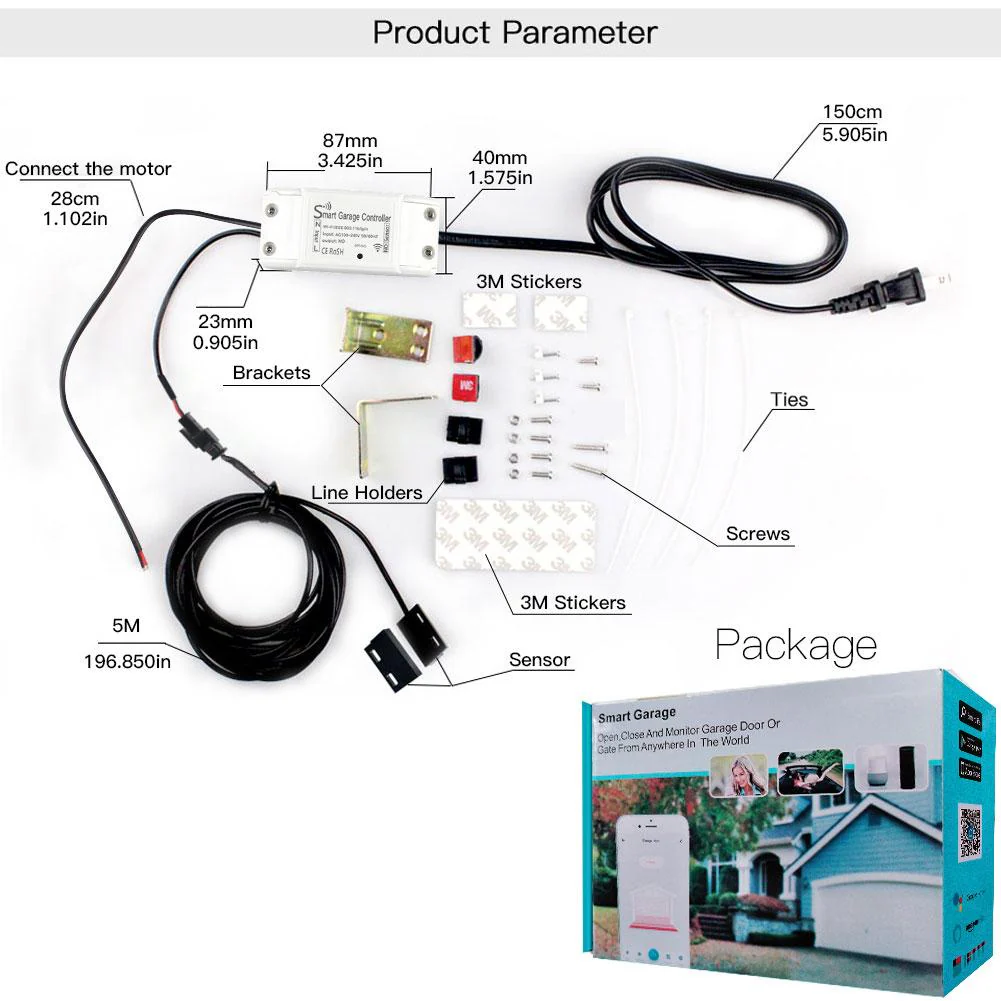WiFi Smart Garage Door Opener Controller Remote Wireless Relay DIY Module - Image 8