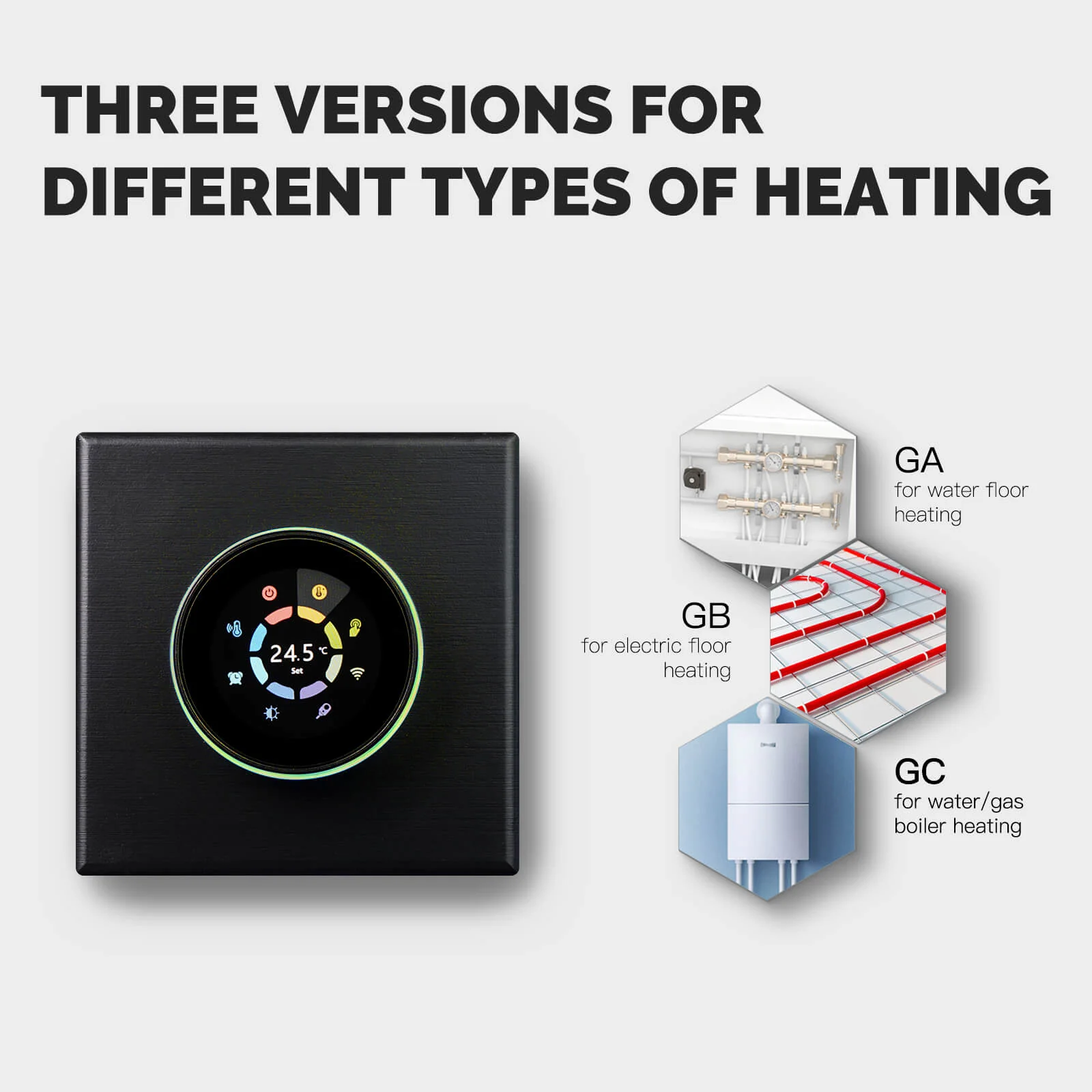 MOES WiFi Smart Home Heating Knob Thermostat Temperature Controller For Water Gas Boiler Electric Heating - Image 3