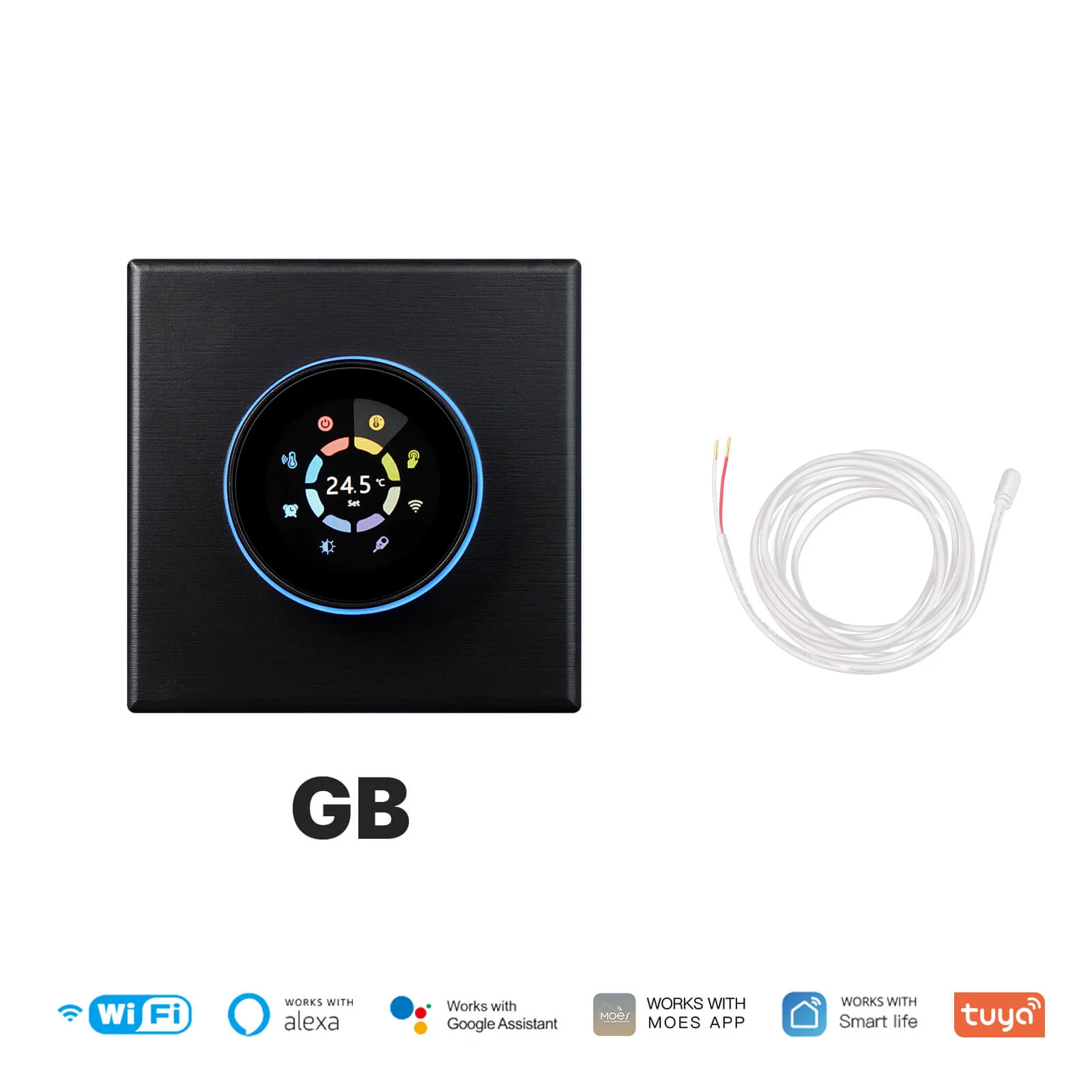 MOES WiFi Smart Home Heating Knob Thermostat Temperature Controller For Water Gas Boiler Electric Heating - Image 8