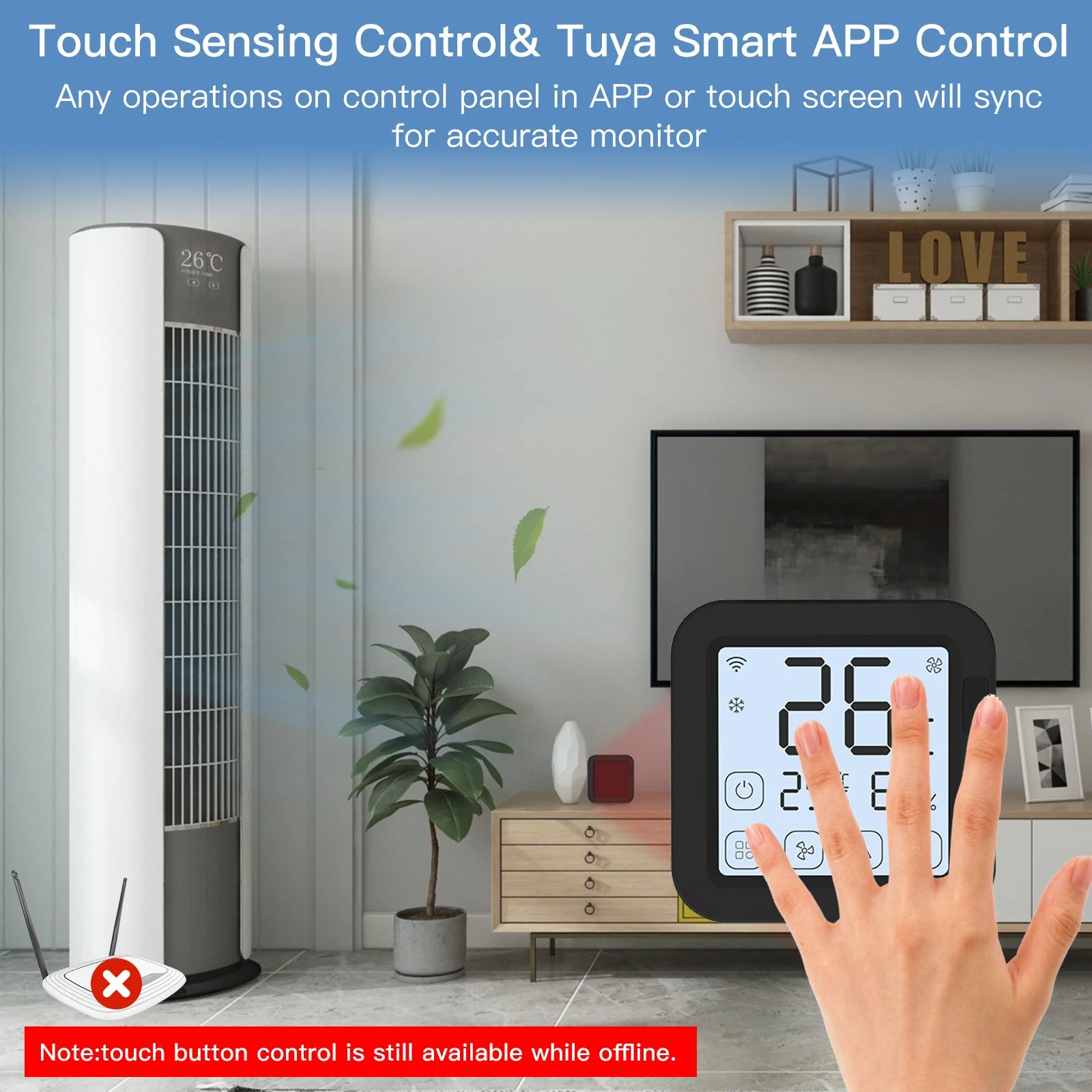 MOES Tuya WiFi Smart IR Thermostat AC Remote Controller Temperature and Humidity Sensor - Image 3