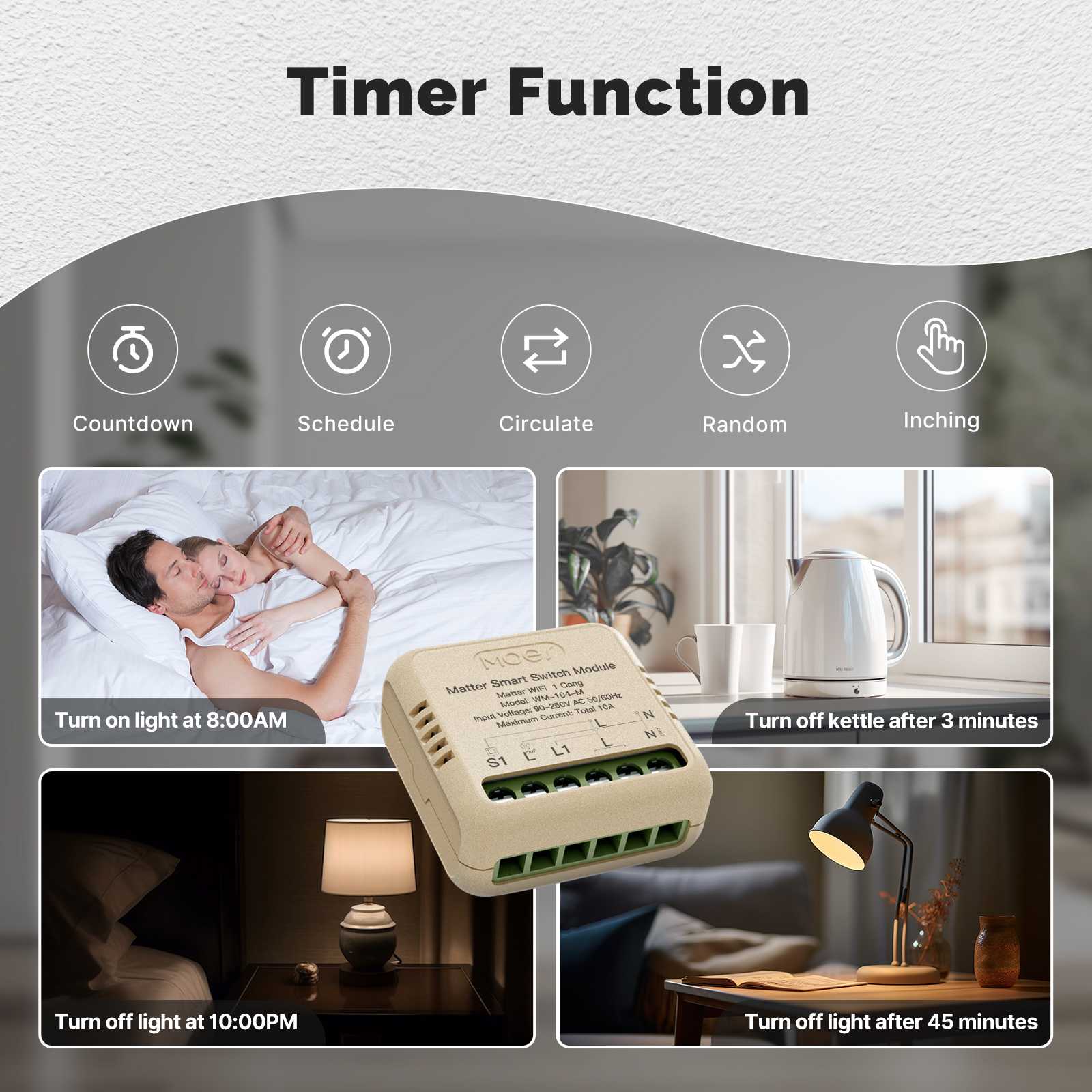 WiFi Matter Mini Smart Switch Module Relay Timer DIY Home Automation - Image 5