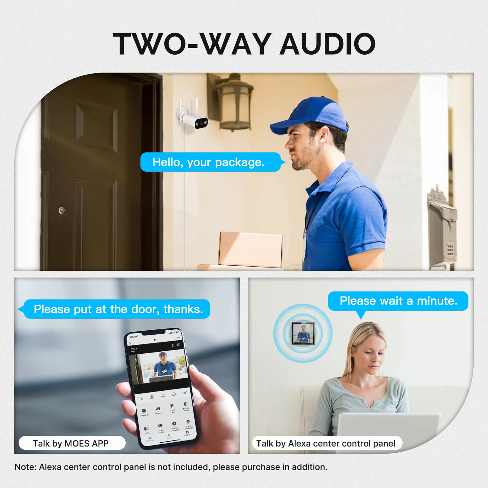 MOES WiFi Smart Outdoor Camera HD 3MP Sound Motion Detection Color Night Vision Two-Way Audio Security Monitor - Image 4