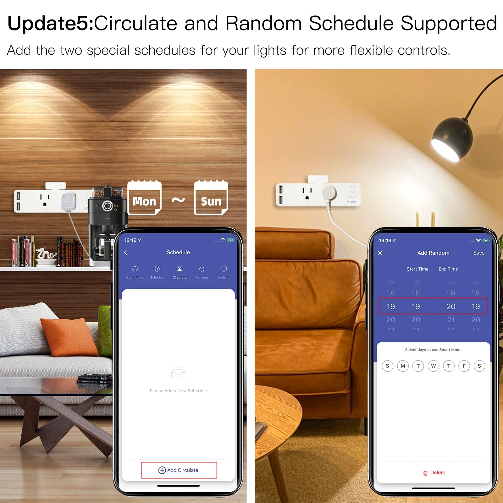 Wifi Smart US Outlet Extender Multi Plug Socket Outlet Shelf With Relay Status, Light Mode Adjustable - Image 6