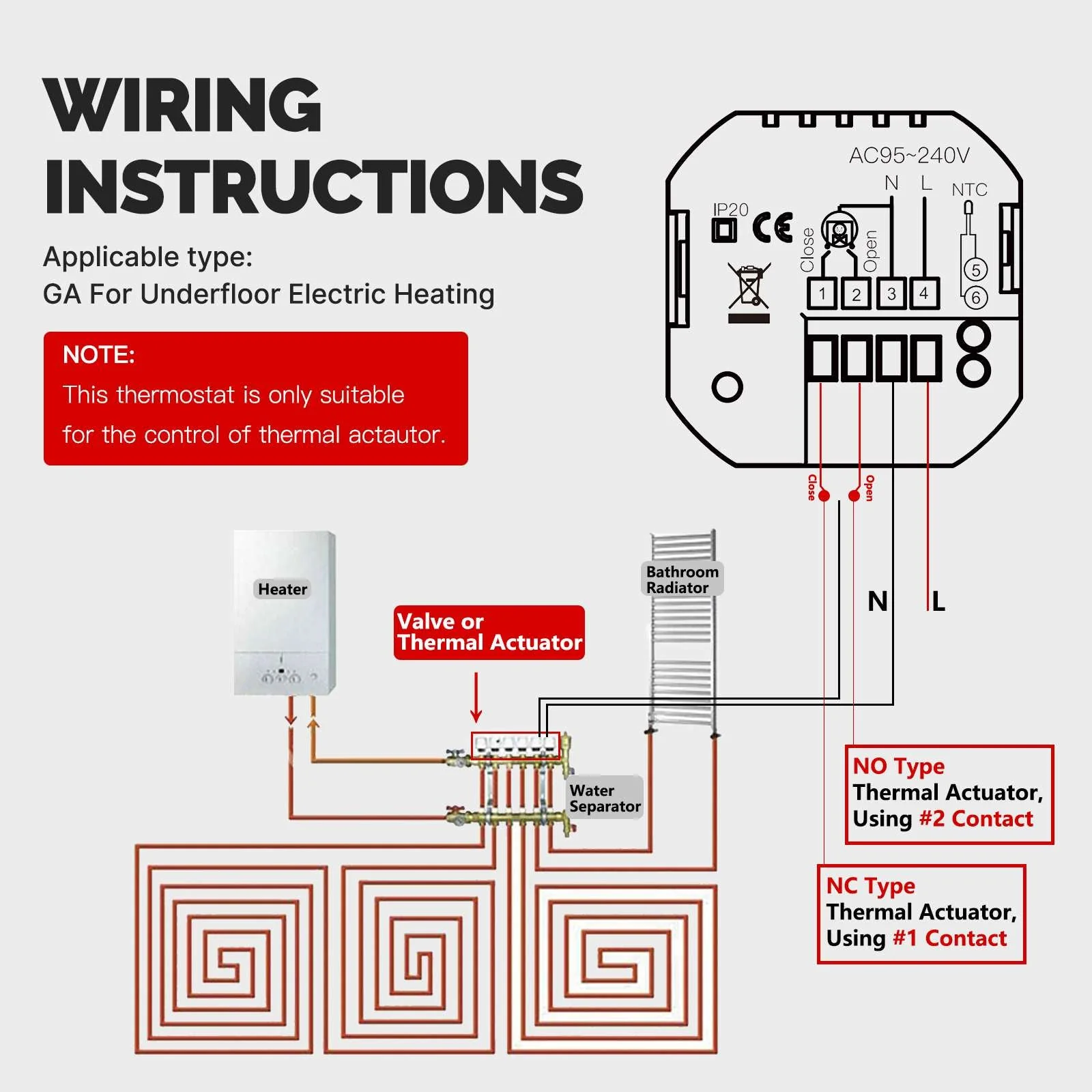 WiFi Smart Thermostat Temperature Controller for Water/ Electric /Gas /Boiler Floor Heating - Image 7