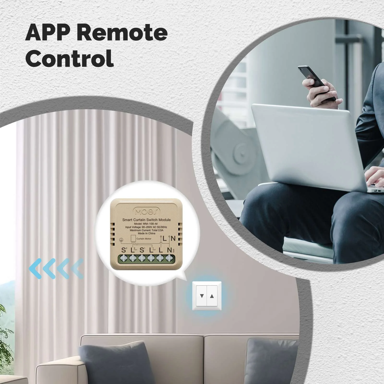 WiFi Smart Curtain Switch Module Mini Design App Remote Control - Image 5