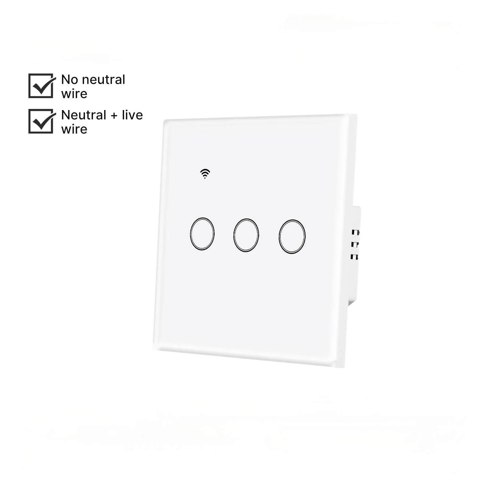 WiFi Smart Light Wall Touch Switch No Neutral Wire Required EU Standard - Image 11