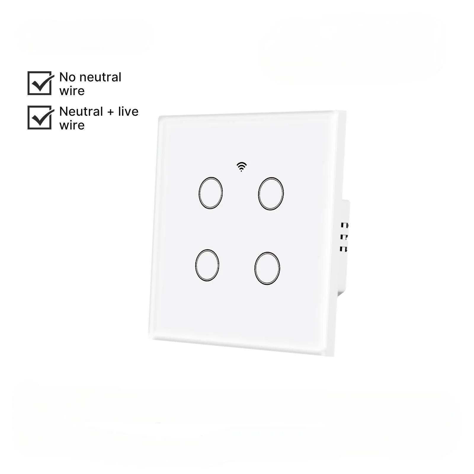 WiFi Smart Light Wall Touch Switch No Neutral Wire Required EU Standard - Image 12