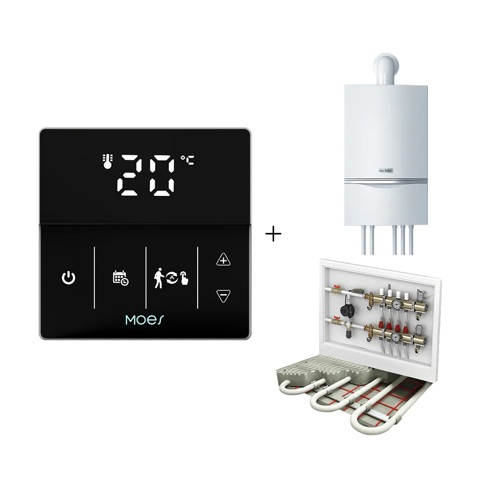 WiFi Smart Programmable Thermostat Electric Underfloor Heating Touch Screen Temperature Controller Logo Color Adjustable - Image 10