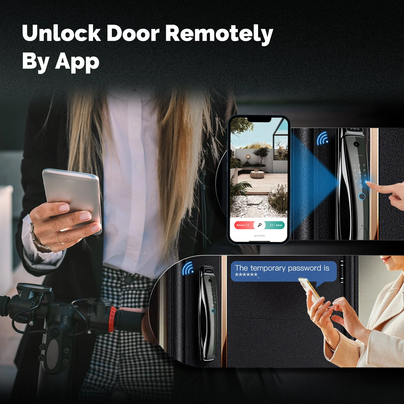 WiFi Smart Security Door Lock 3D Face Recognition Fingerprint Wake Infrared Night Vision - Image 4