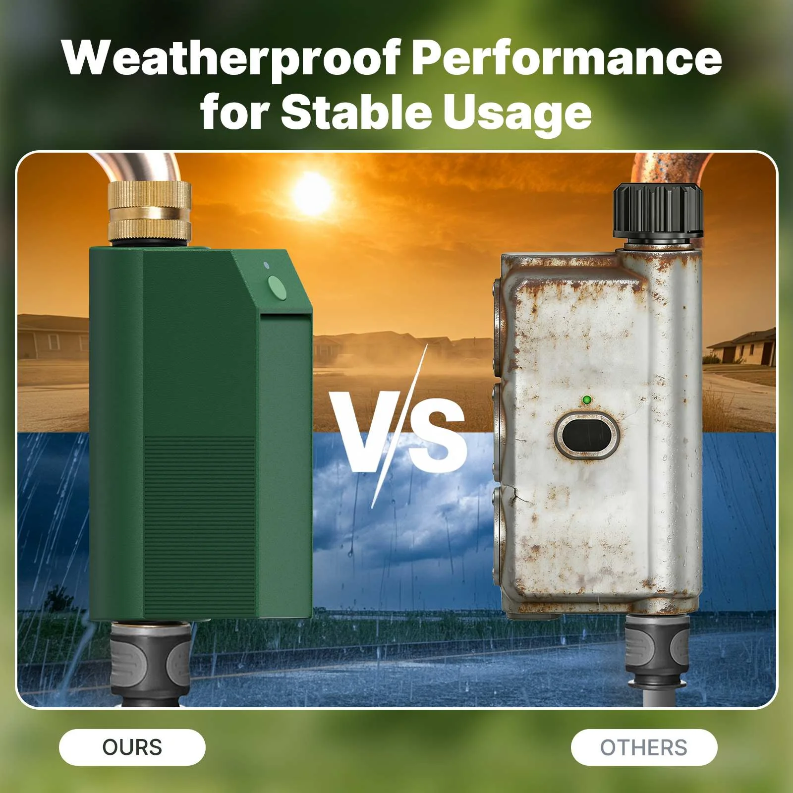 WiFi Smart Water Timer with Flow Meter, Brass Valve, IP65 Waterproof Irrigation Controller Alexa Google - Image 3