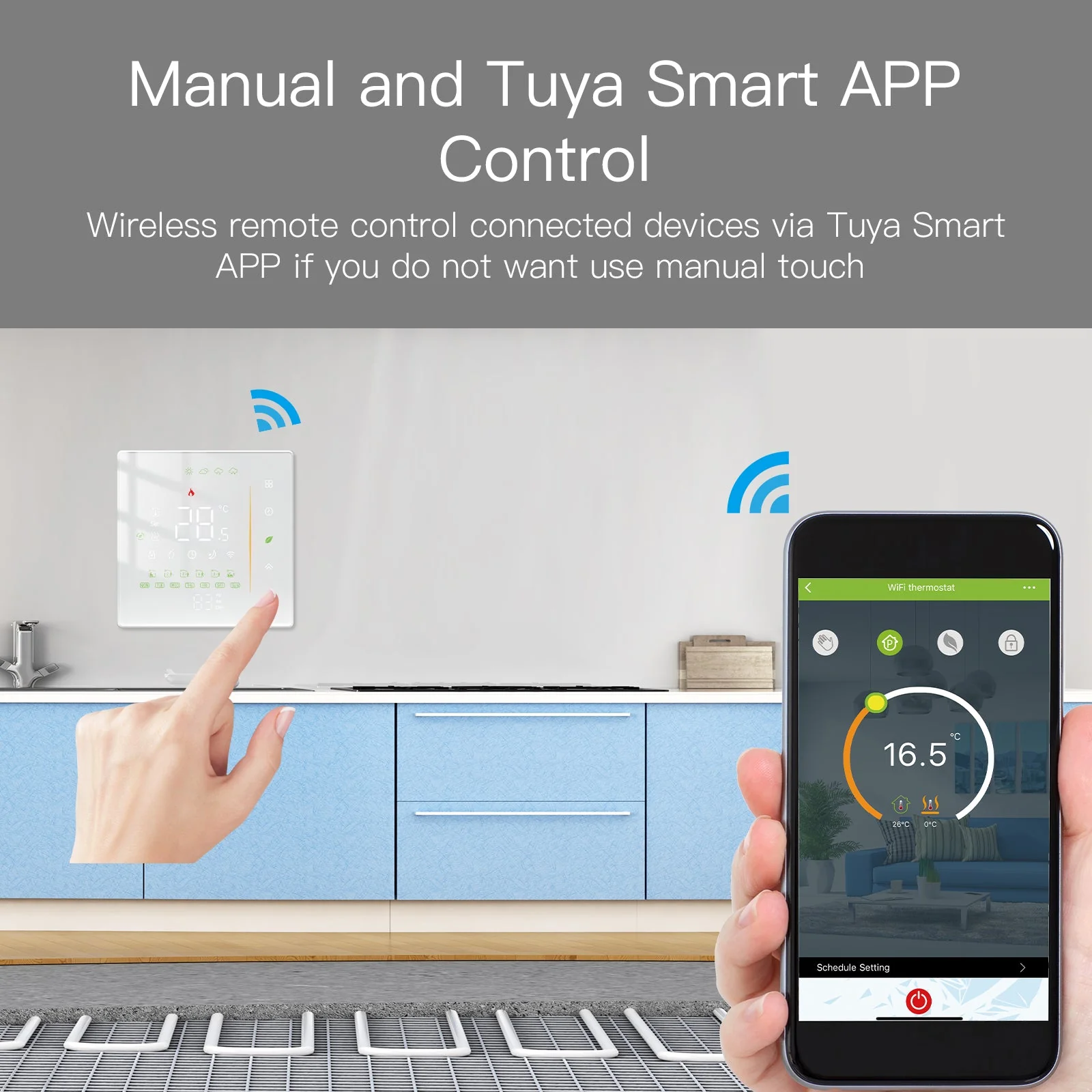 WiFi Programmable Thermostat Room Temperature Controller for Water/ Electric /Gas /Boiler floor Heating - Image 5