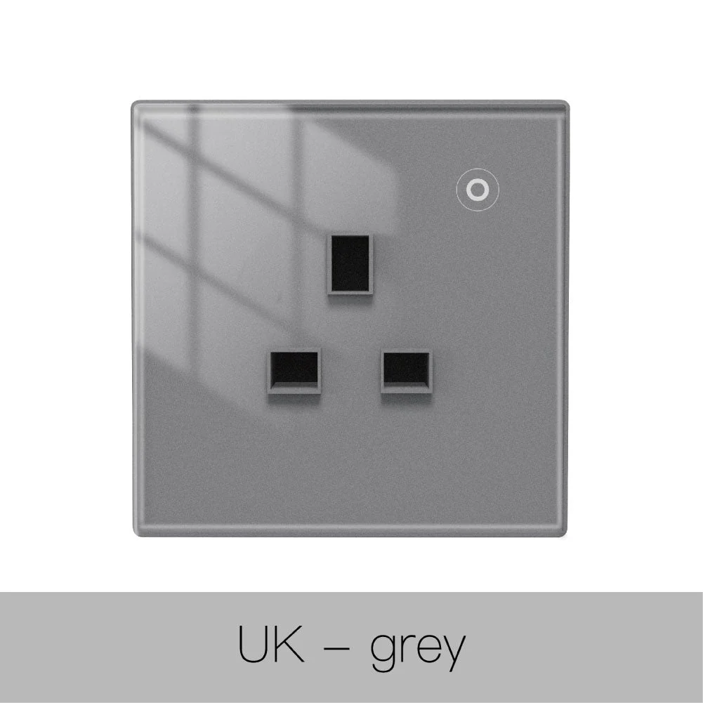 WiFi Smart Wall Socket Glass Panel Outlet Power Monitor Touch Plug Relay Status Light Mode Adjustable EU - Image 12