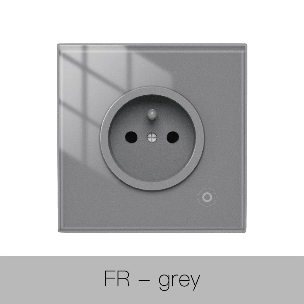 WiFi Smart Wall Socket Glass Panel Outlet Power Monitor Touch Plug Relay Status Light Mode Adjustable EU - Image 16