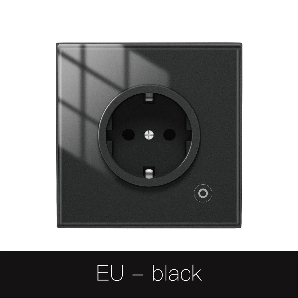 WiFi Smart Wall Socket Glass Panel Outlet Power Monitor Touch Plug Relay Status Light Mode Adjustable EU - Image 18
