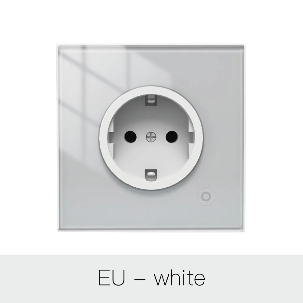 WiFi Smart Wall Socket Glass Panel Outlet Power Monitor Touch Plug Relay Status Light Mode Adjustable EU - Image 19