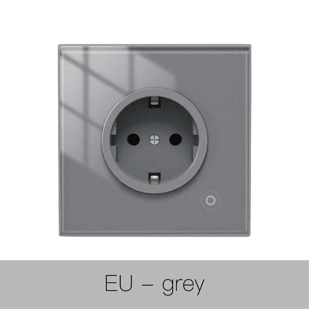 WiFi Smart Wall Socket Glass Panel Outlet Power Monitor Touch Plug Relay Status Light Mode Adjustable EU - Image 20