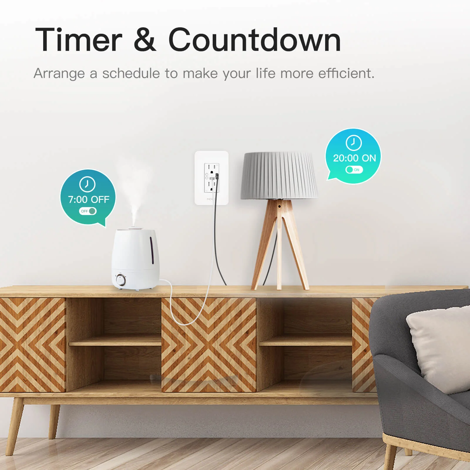 Smart WiFi USB Wall Outlet with Type-C & Type-A Ports, in-Wall Plug Socket Receptacle 15A - Image 4