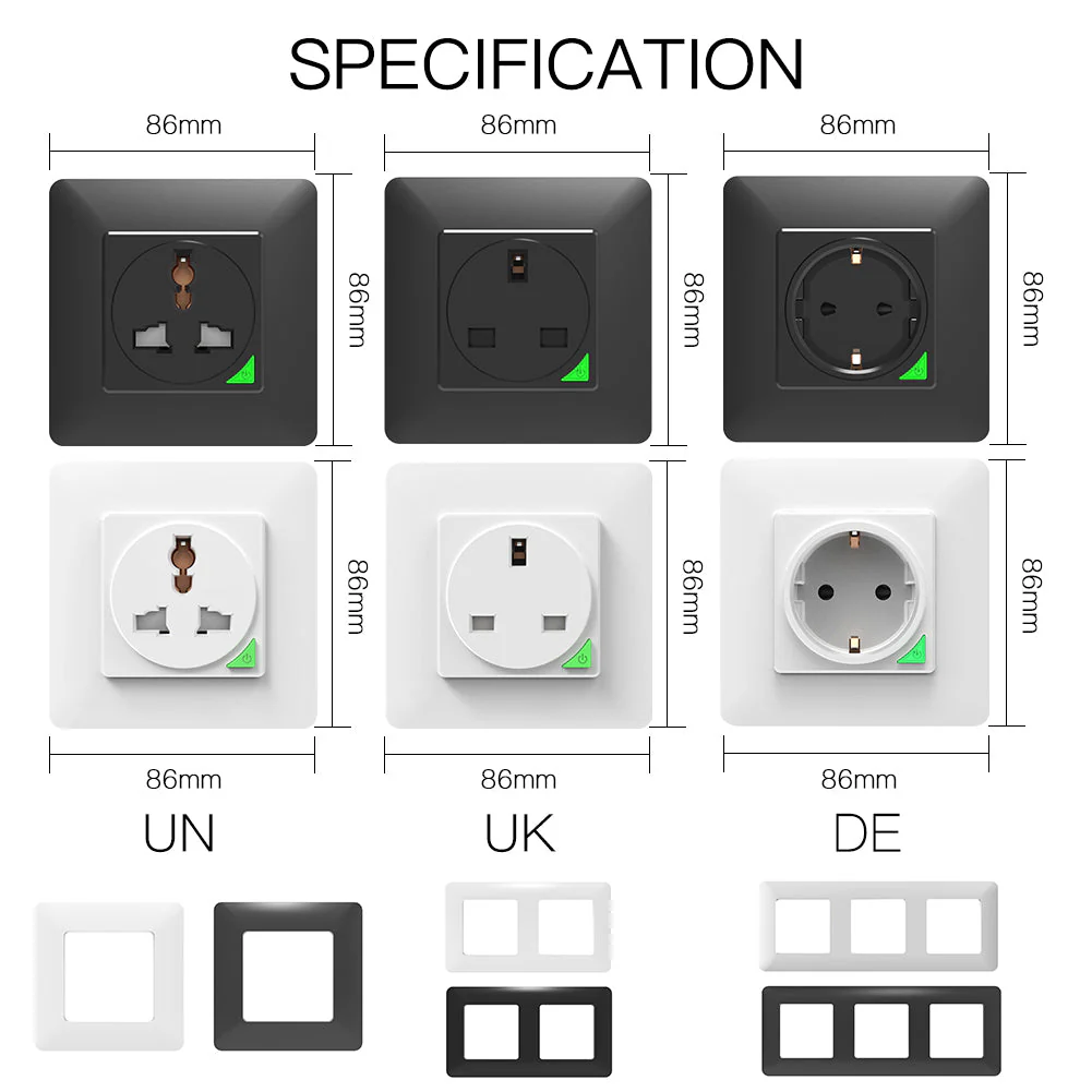 WiFi Smart Light Wall Switch Socket Outlet Push Button EU Version - Image 6