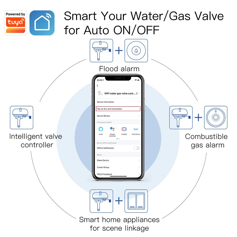 WiFi Smart Water Gas Valve Controller Pipeline Auto Shut OFF - Image 3