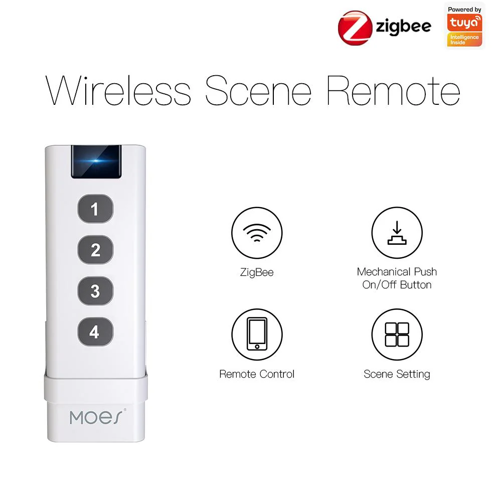 Tuya ZigBee Wireless Scene Switch 4 Gang Remote Point to Point Control - Image 6