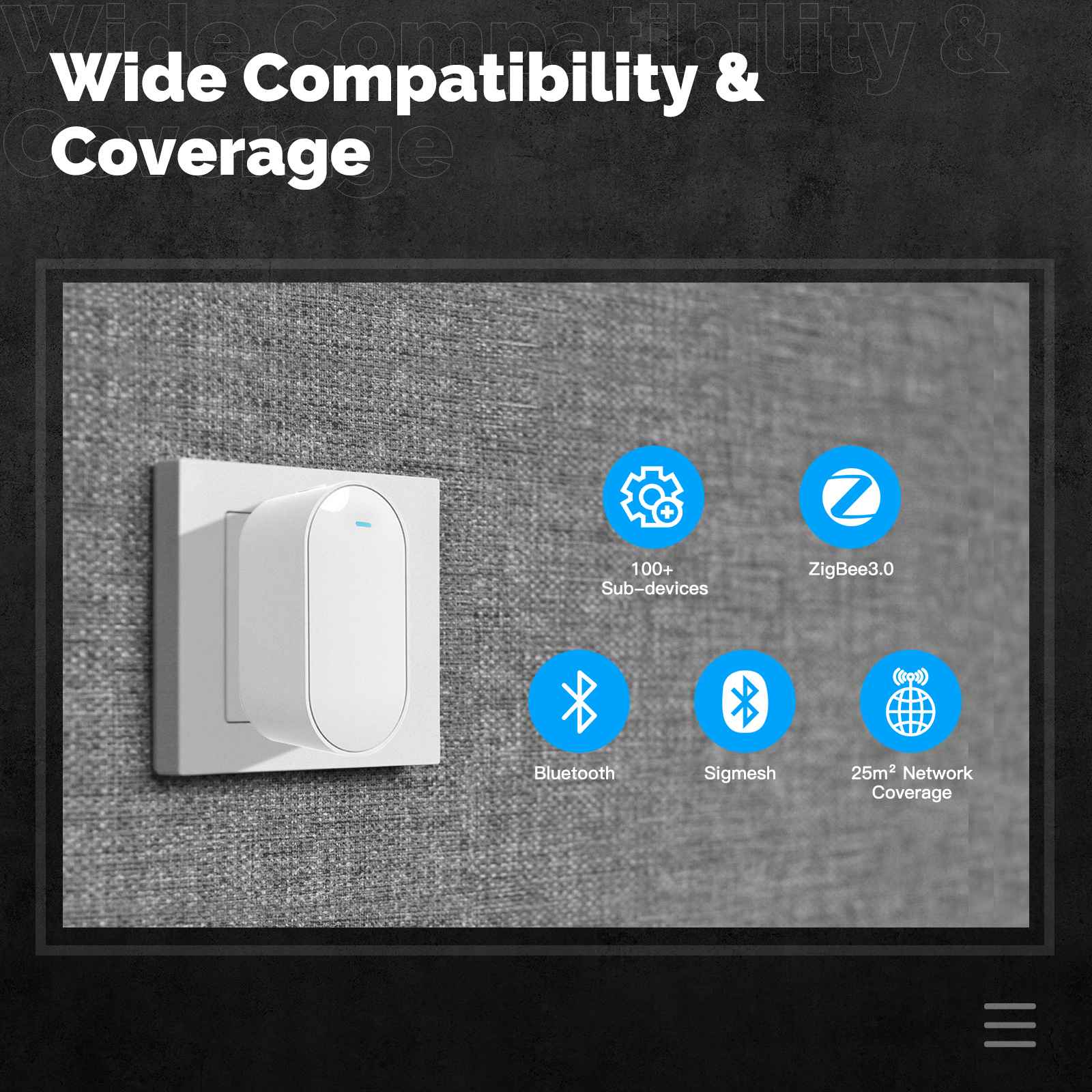ZigBee Ble Mesh Socket Multi-mode Gateway Smart Hub Allow 100+ Sub-devices EU Version - Image 2
