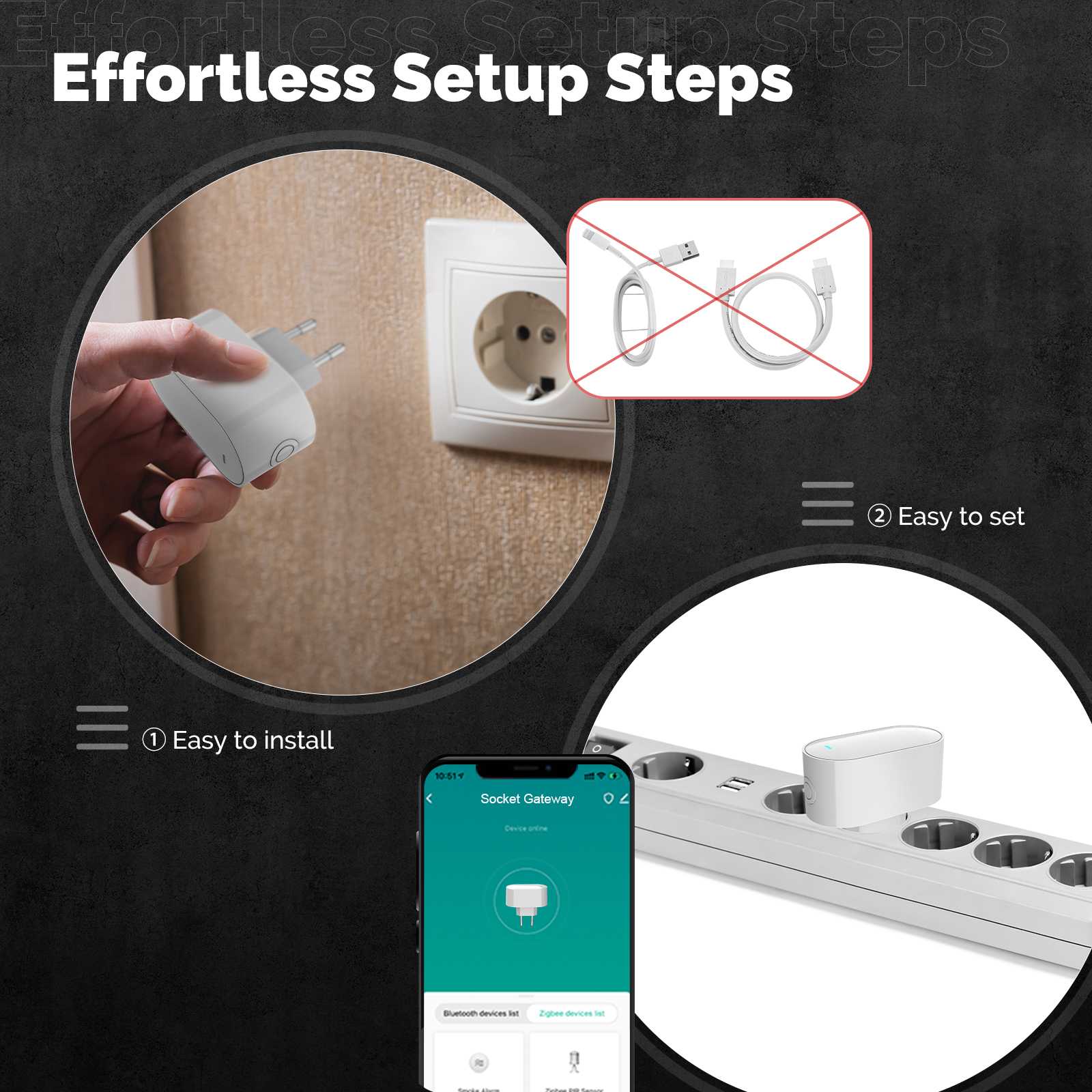 ZigBee Ble Mesh Socket Multi-mode Gateway Smart Hub Allow 100+ Sub-devices EU Version - Image 3
