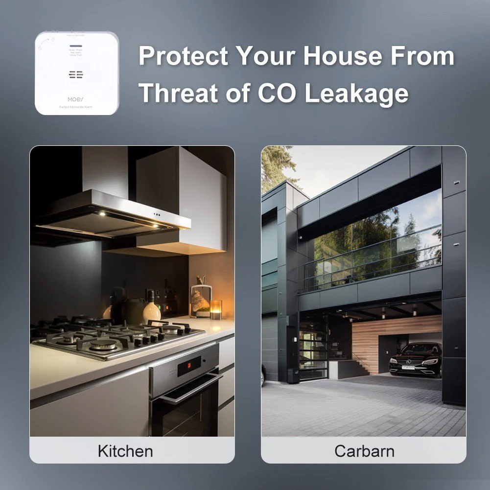 ZigBee CO Detector Alarm Wireless Gas Leak Carbon Monoxide Sensor - Image 7