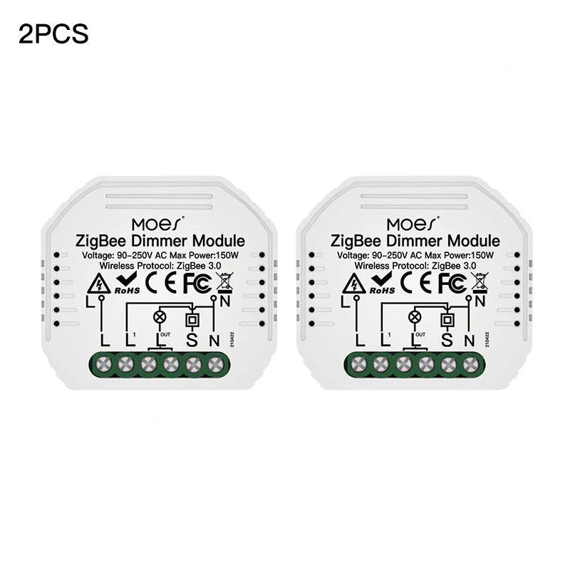 ZigBee Dimmer Module, Smart Switch Relay Module, MOES Hub Required 1/2 Gang Interruptor - Image 8