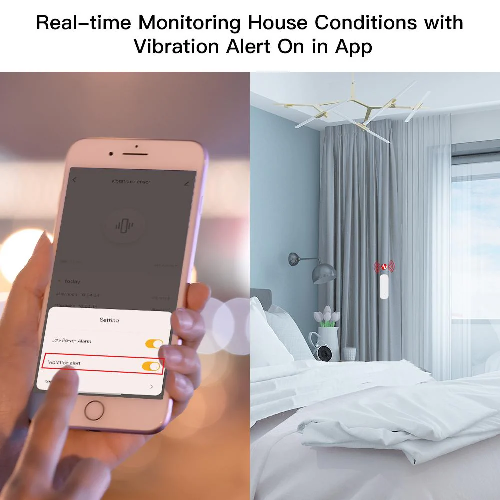 Zigbee Smart Vibration Sensor Detection Home Security System - Image 6