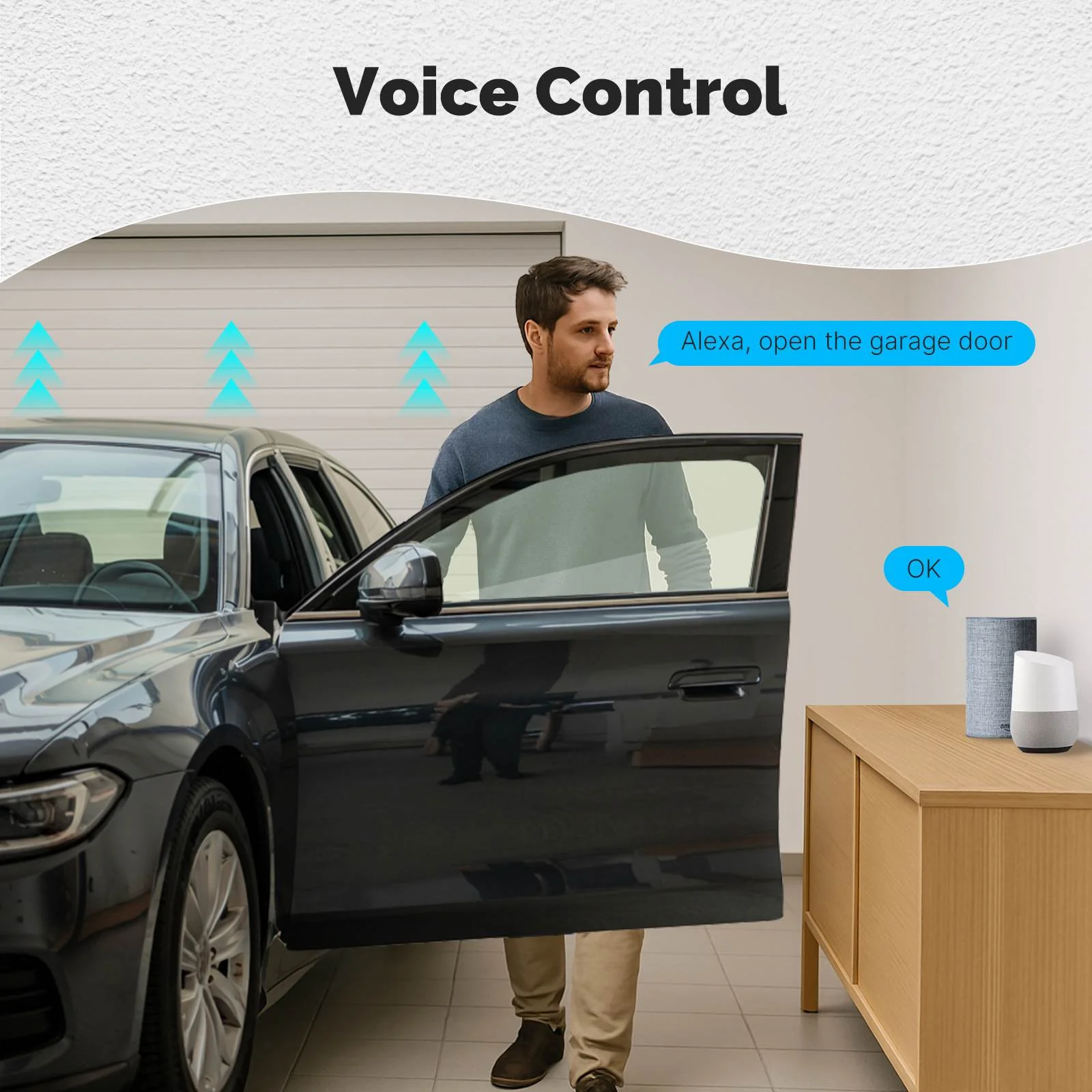 Zigbee Garage Door Controller Module Works with Tuya/Smart Life Alexa & Google Home Voice Control - Image 5