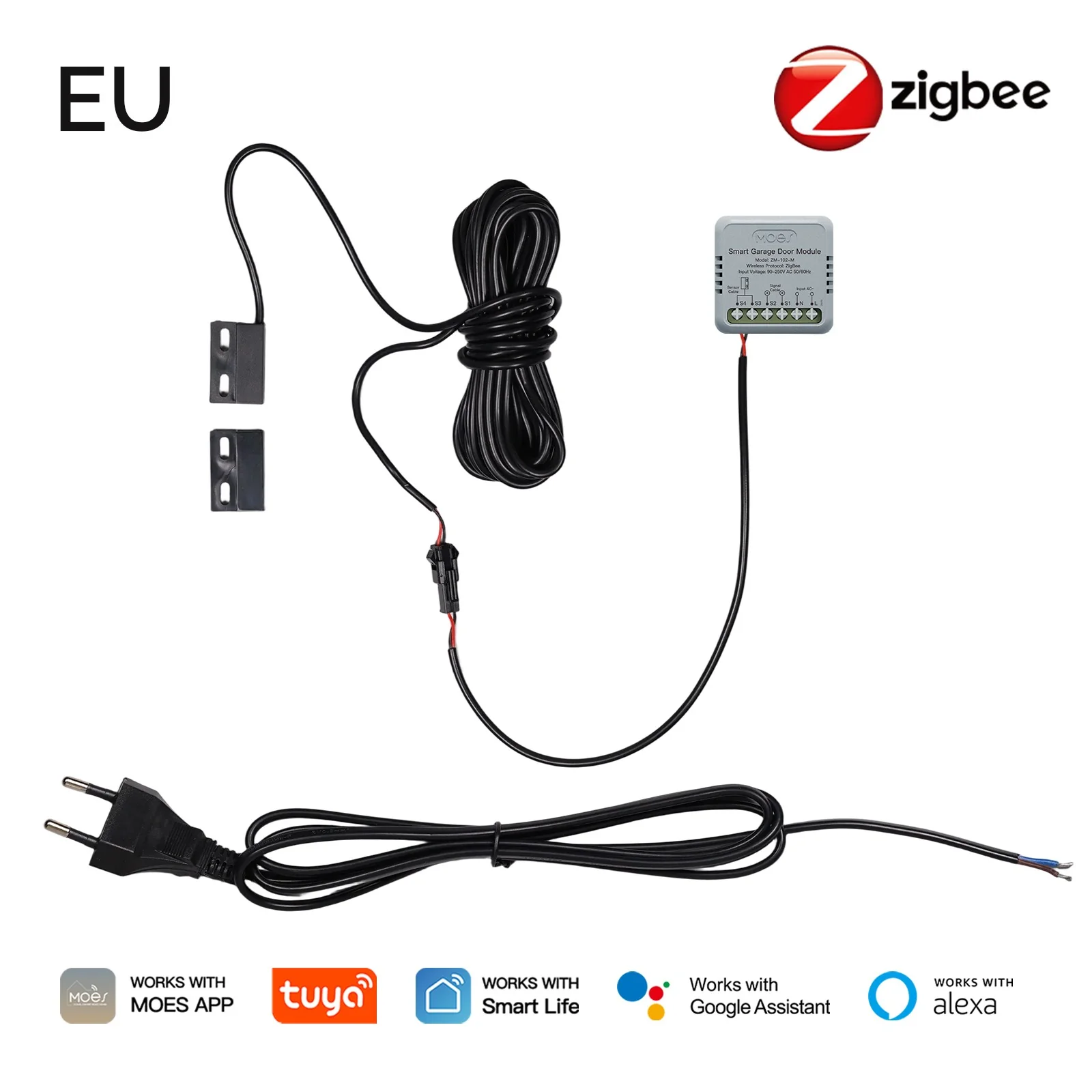 Zigbee Garage Door Controller Module Works with Tuya/Smart Life Alexa & Google Home Voice Control - Image 9