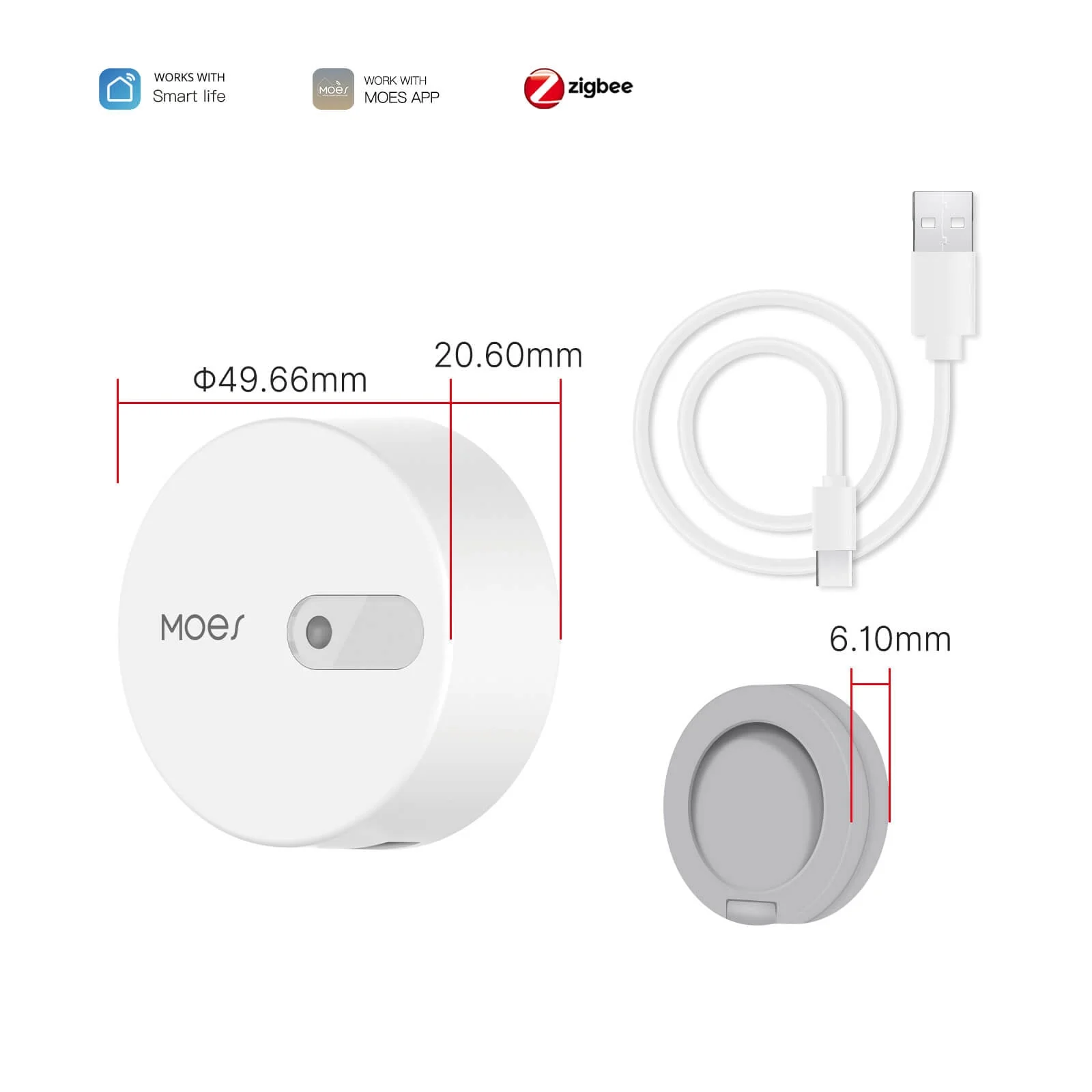 MOES ZigBee Human Presence Sensor Detector Radar Wave Detection Sensor for Home Security - Image 8
