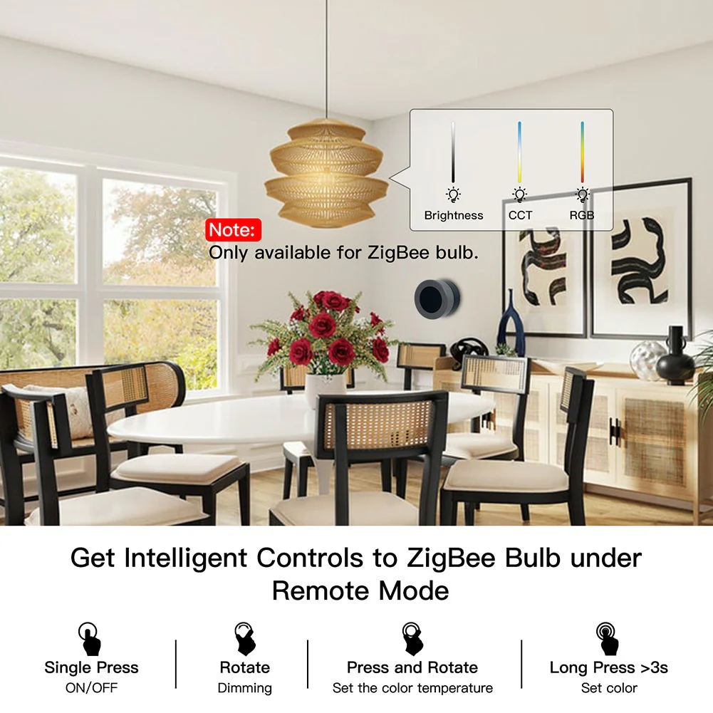 ZigBee Smart Wireless Scene Rotary Switch Multi-control Battery Powered - Image 4