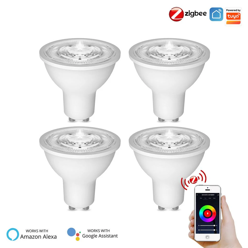 ZigBee GU10 Smart Sync Full Color LED Dimmable Party Light Bulbs RGBCCT 2200-6500K C+W 5W - Image 10
