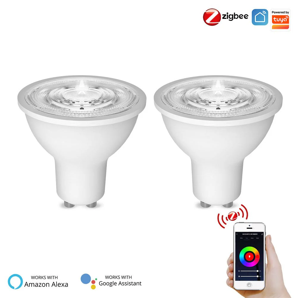 ZigBee GU10 Smart Sync Full Color LED Dimmable Party Light Bulbs RGBCCT 2200-6500K C+W 5W - Image 8
