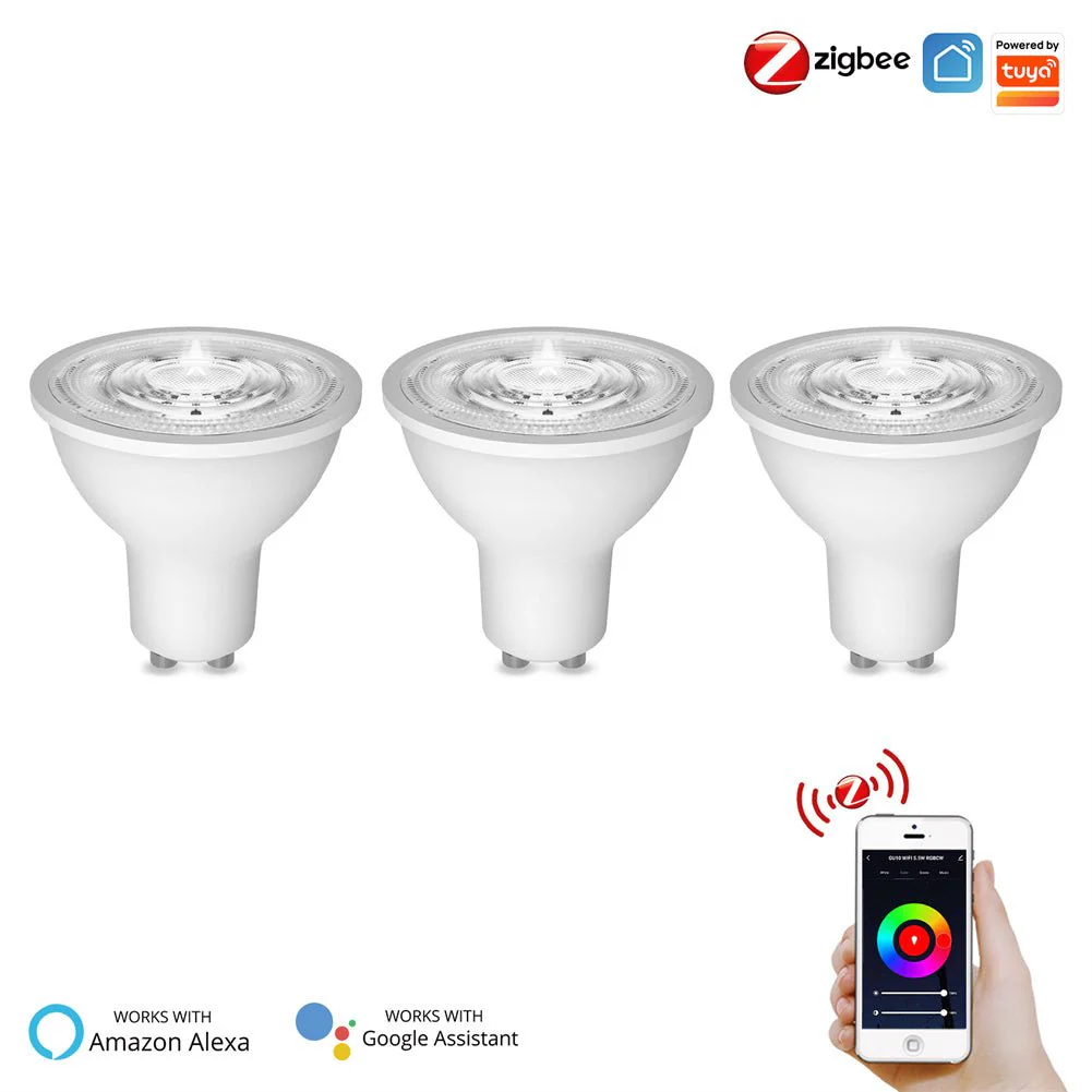 ZigBee GU10 Smart Sync Full Color LED Dimmable Party Light Bulbs RGBCCT 2200-6500K C+W 5W - Image 9