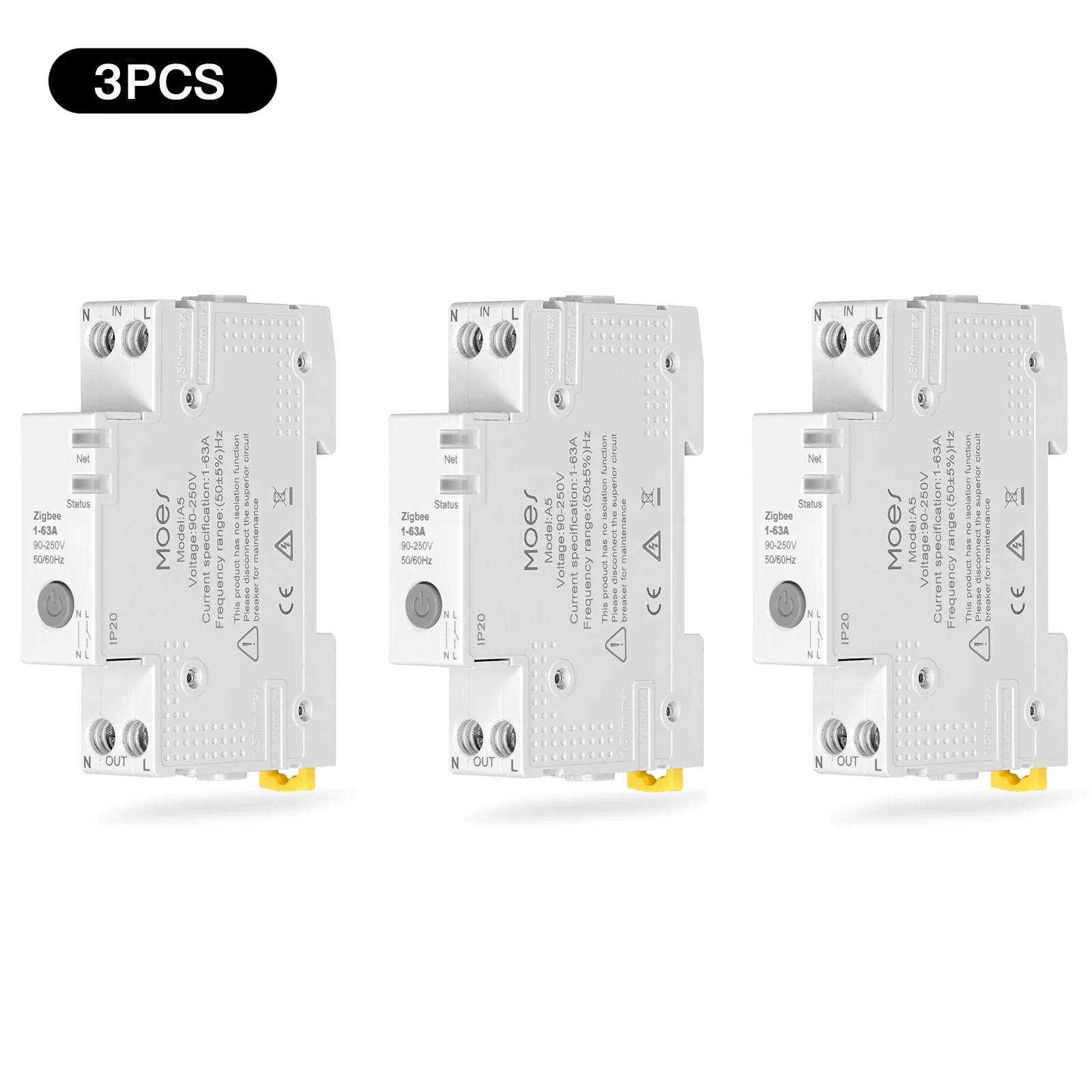 MOES Tuya ZigBee Smart Circuit Breaker 63A Electricity Monitor V0 Fireproof Remote APP Control with Alexa - Image 10