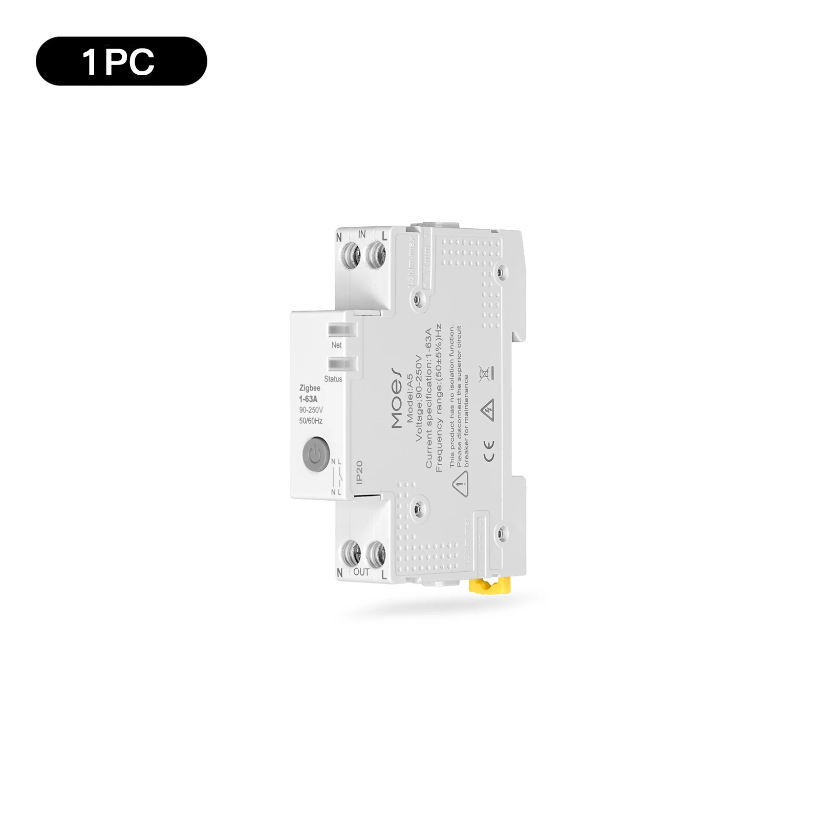 MOES Tuya ZigBee Smart Circuit Breaker 63A Electricity Monitor V0 Fireproof Remote APP Control with Alexa - Image 8