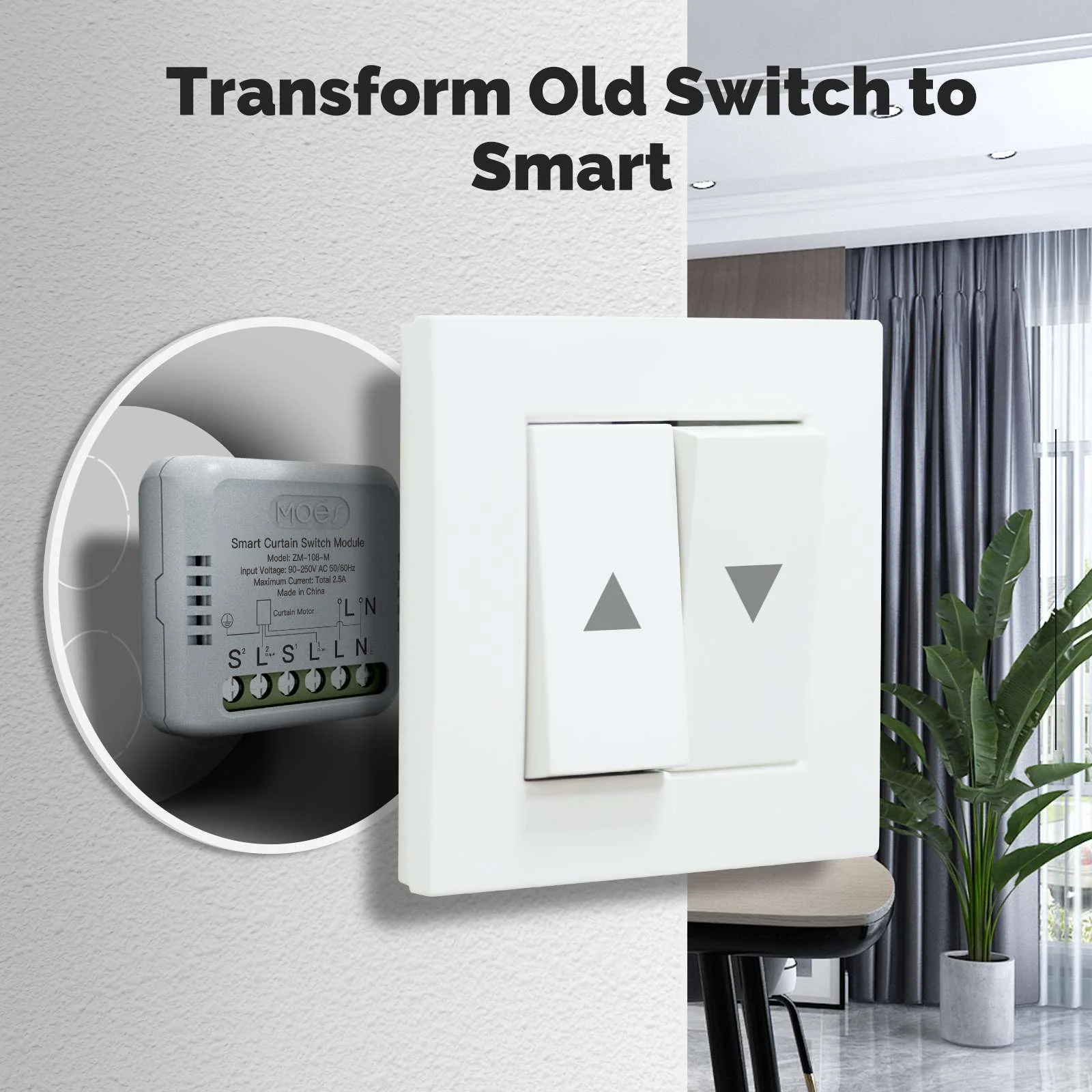ZigBee Smart Curtain Switch Module Mini Design App Remote Control - Image 3