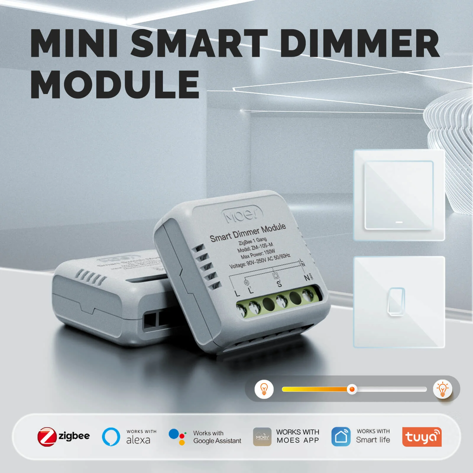 Zigbee Smart Dimmer Switch Module Timer Diy Breaker 1/2 Gang - Image 2