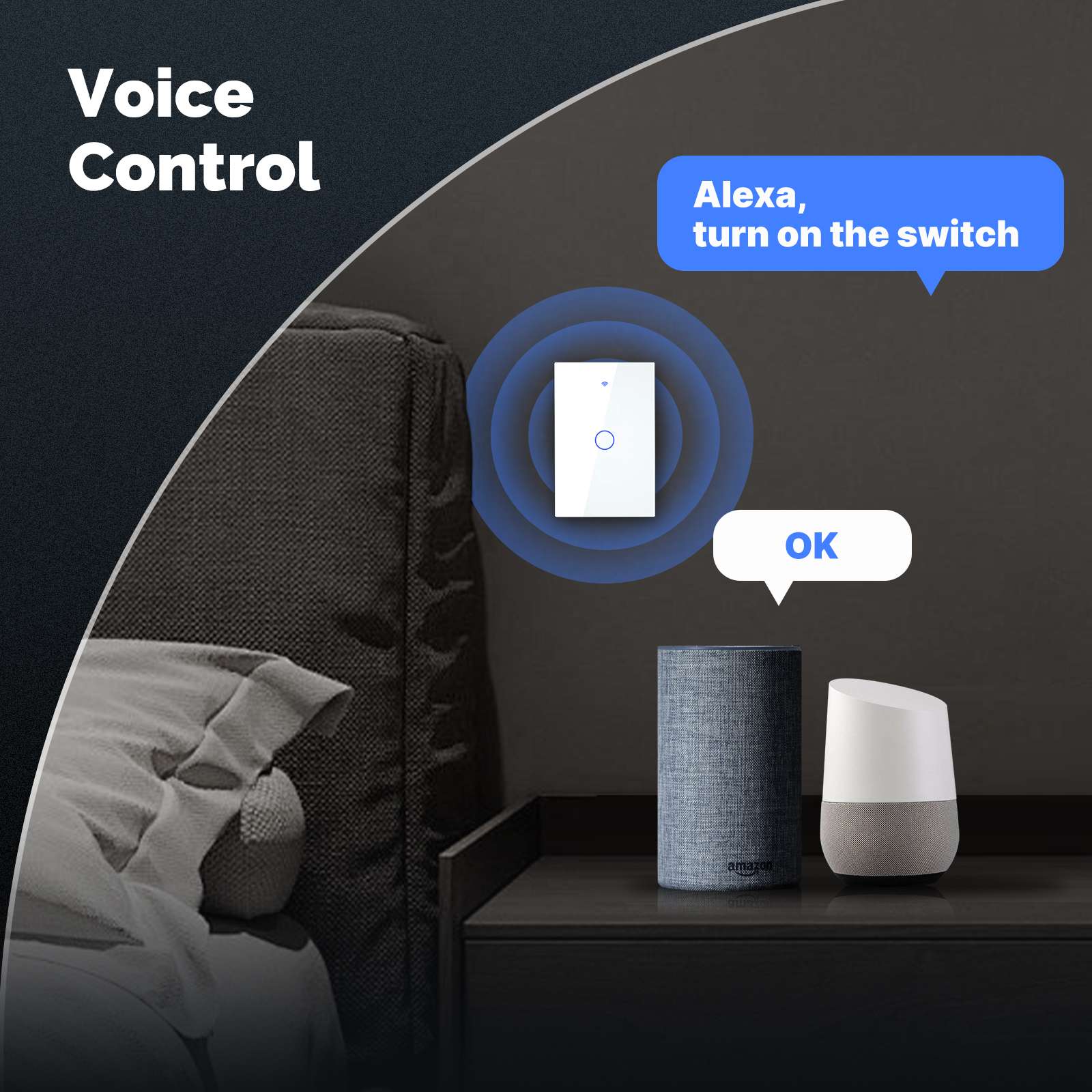 ZigBee Smart Light Switch Touch Glass Panel Neutral Wire Required US Standard - Image 4
