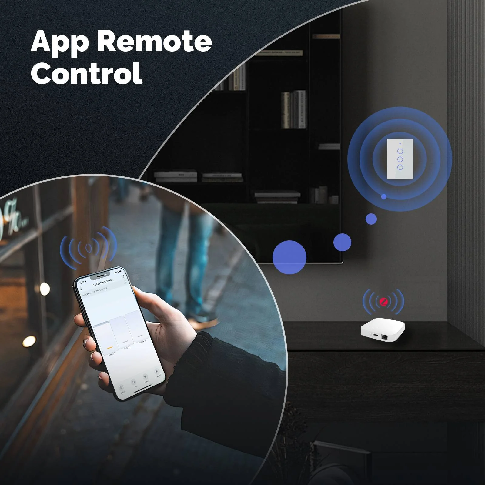 ZigBee Smart Light Switch Touch Glass Panel Neutral Wire Required US Standard - Image 5
